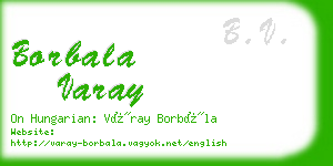 borbala varay business card